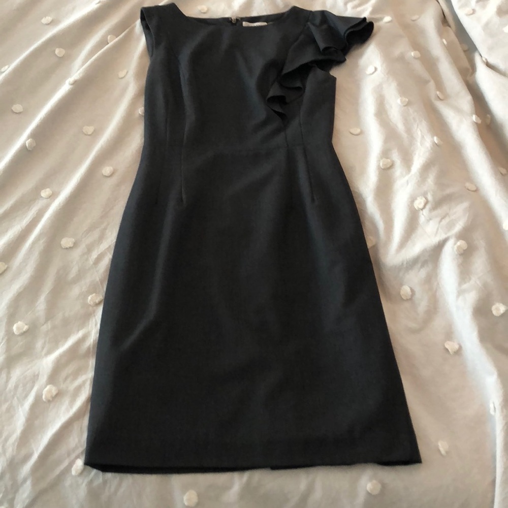 Gray Calvin Klein dress! So elegant!
